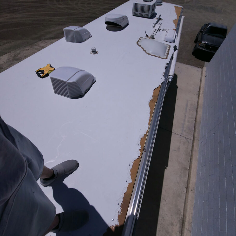 A Class A RV before AZ RV Roof repair