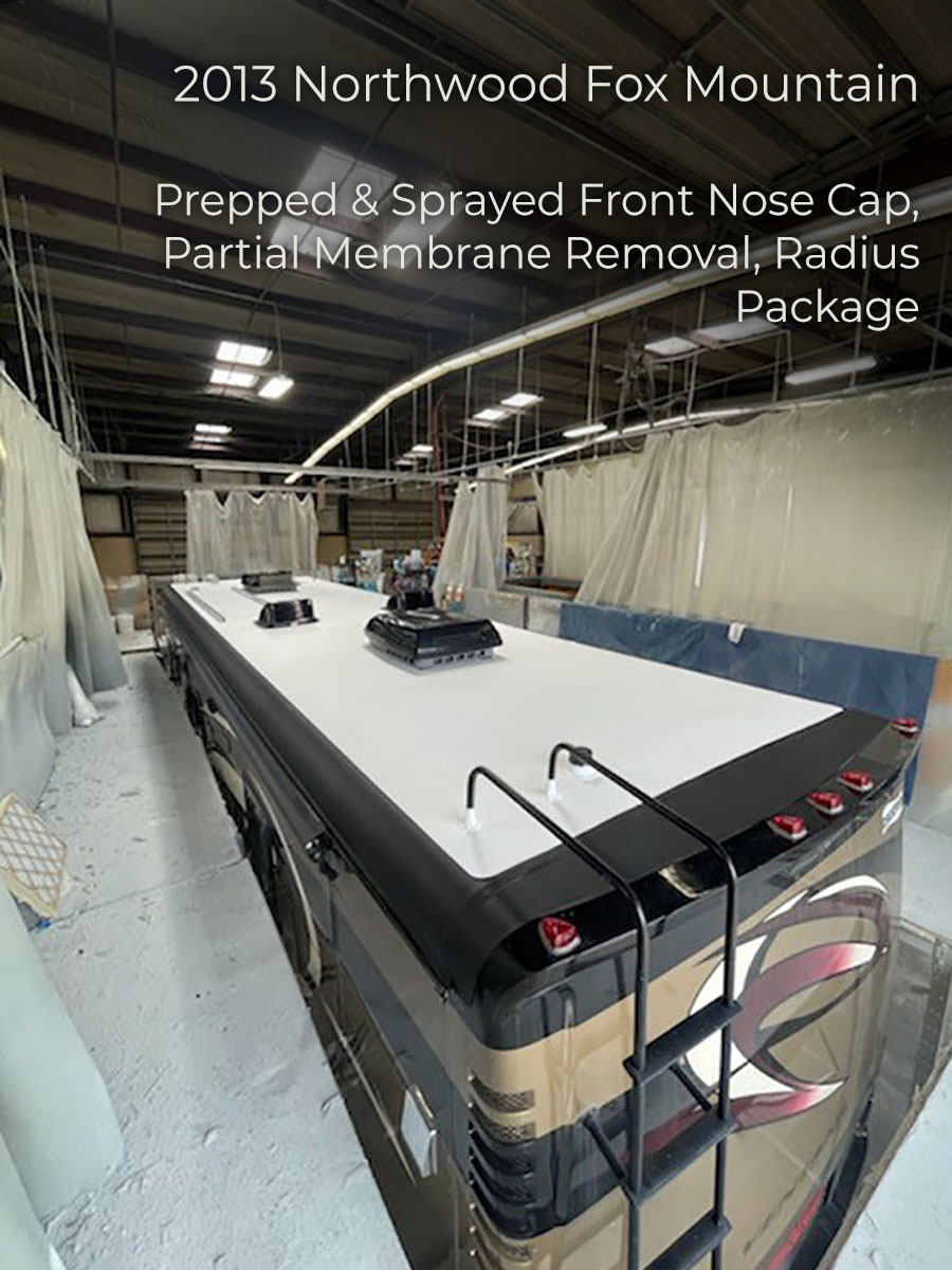 Motorhome in the shop for a new roof