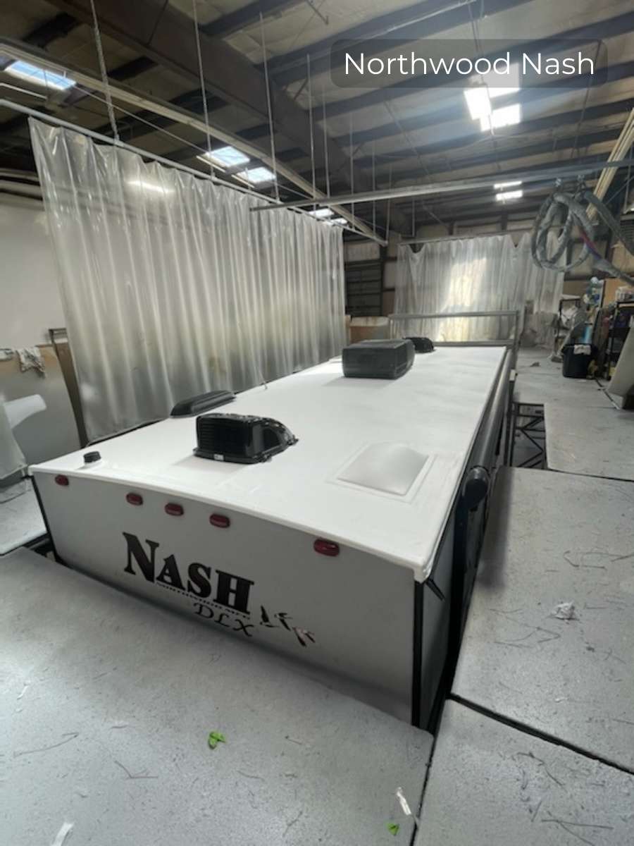 rv in shop for roof repair