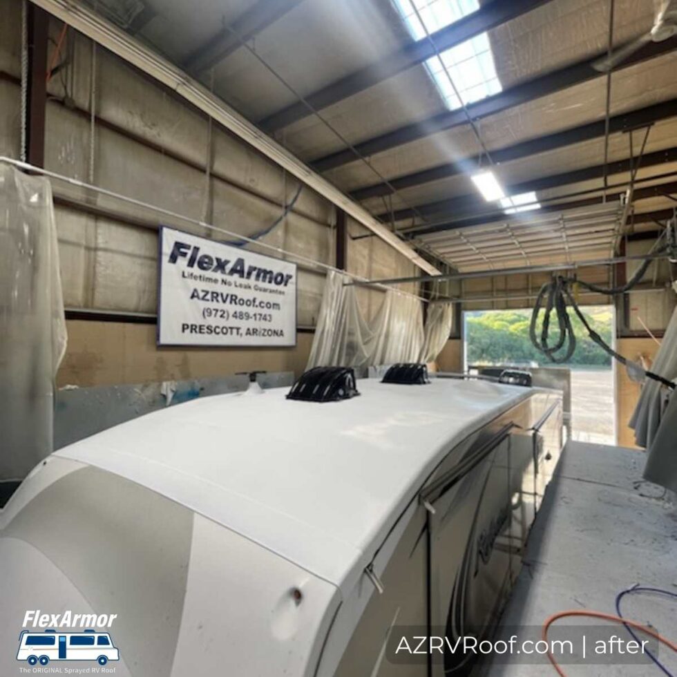 rv roof with flexarmor roof
