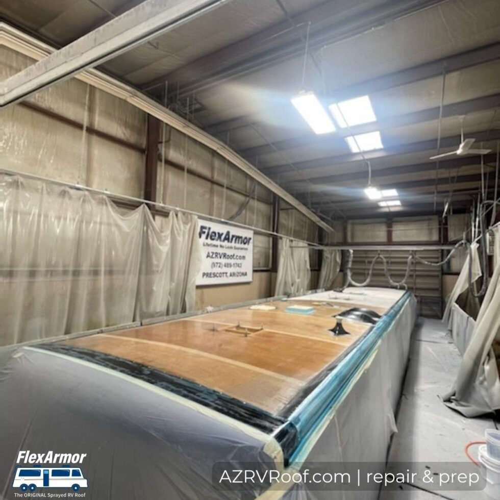 rv roof being repaired