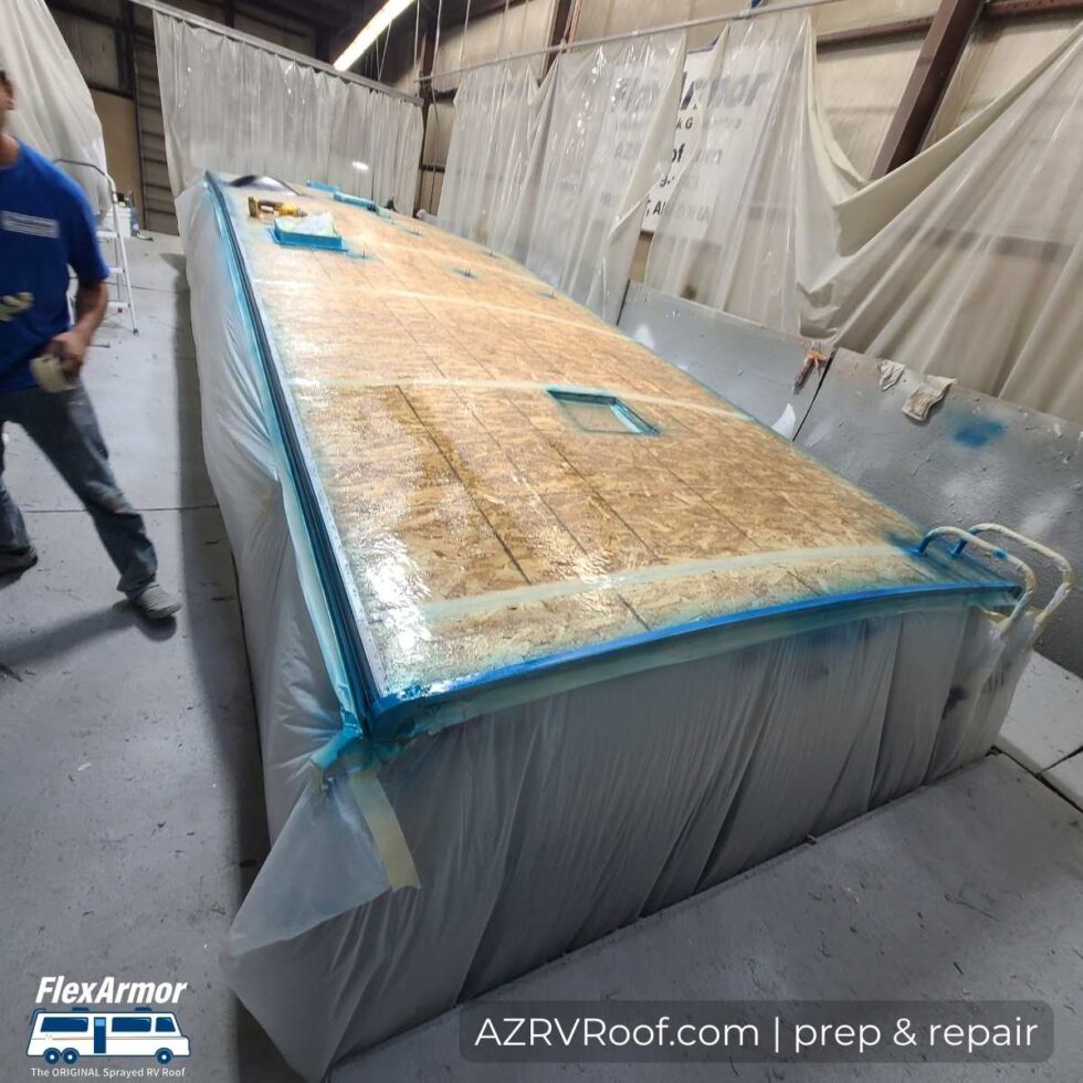 rv roof being repaired