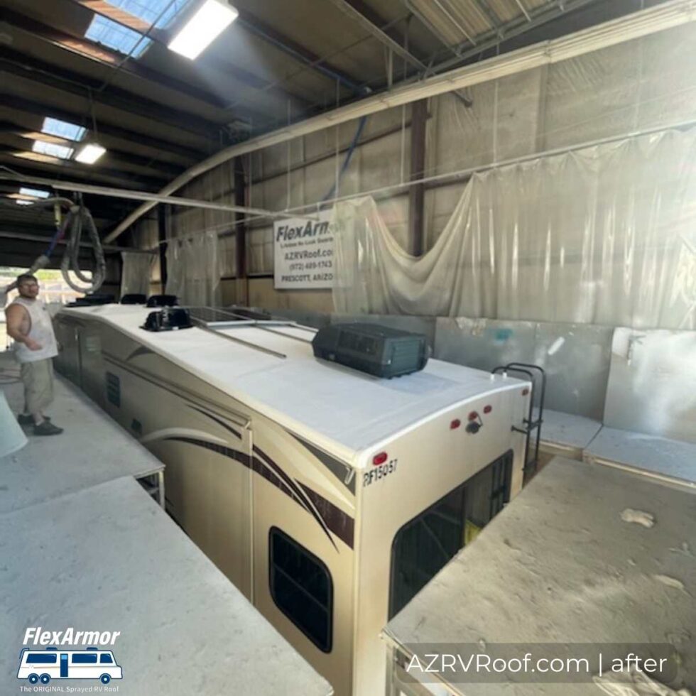 rv roof with flexarmor roof