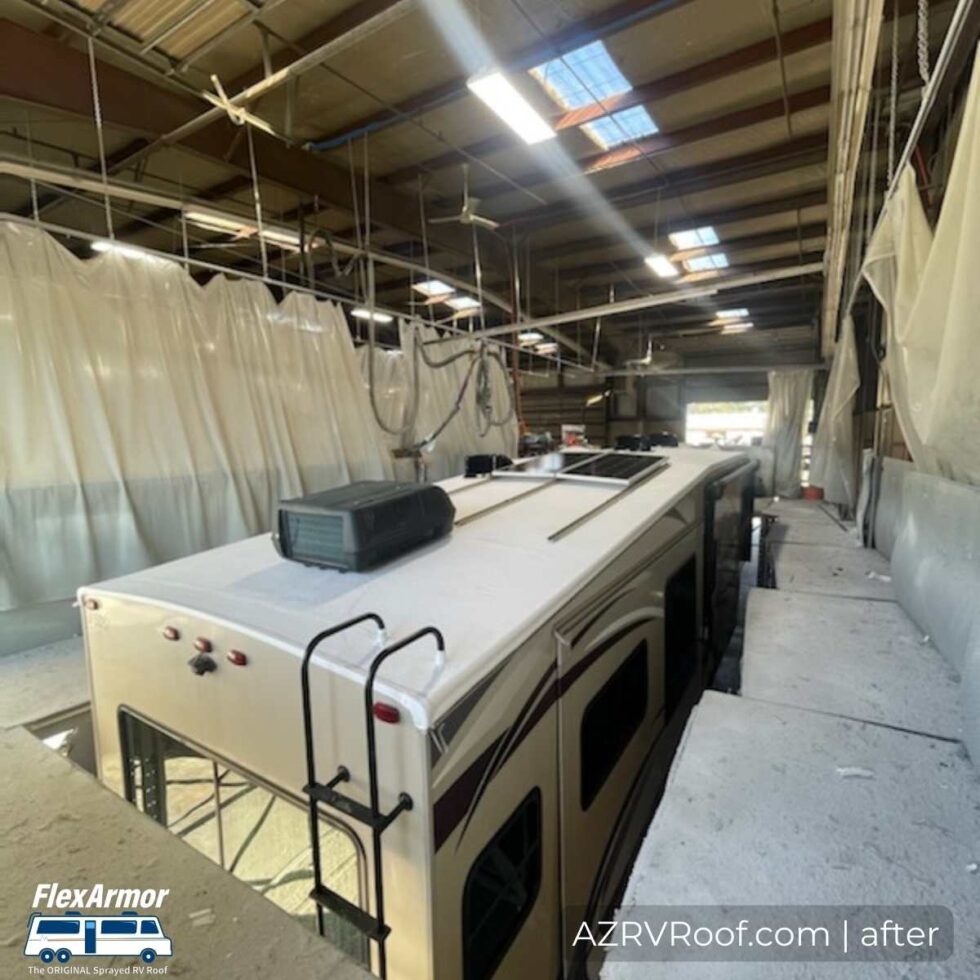 rv roof with flexarmor roof