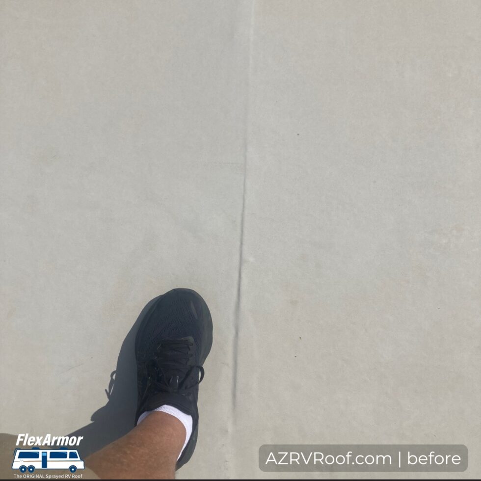 rv roof with staples tearing buckled membrane