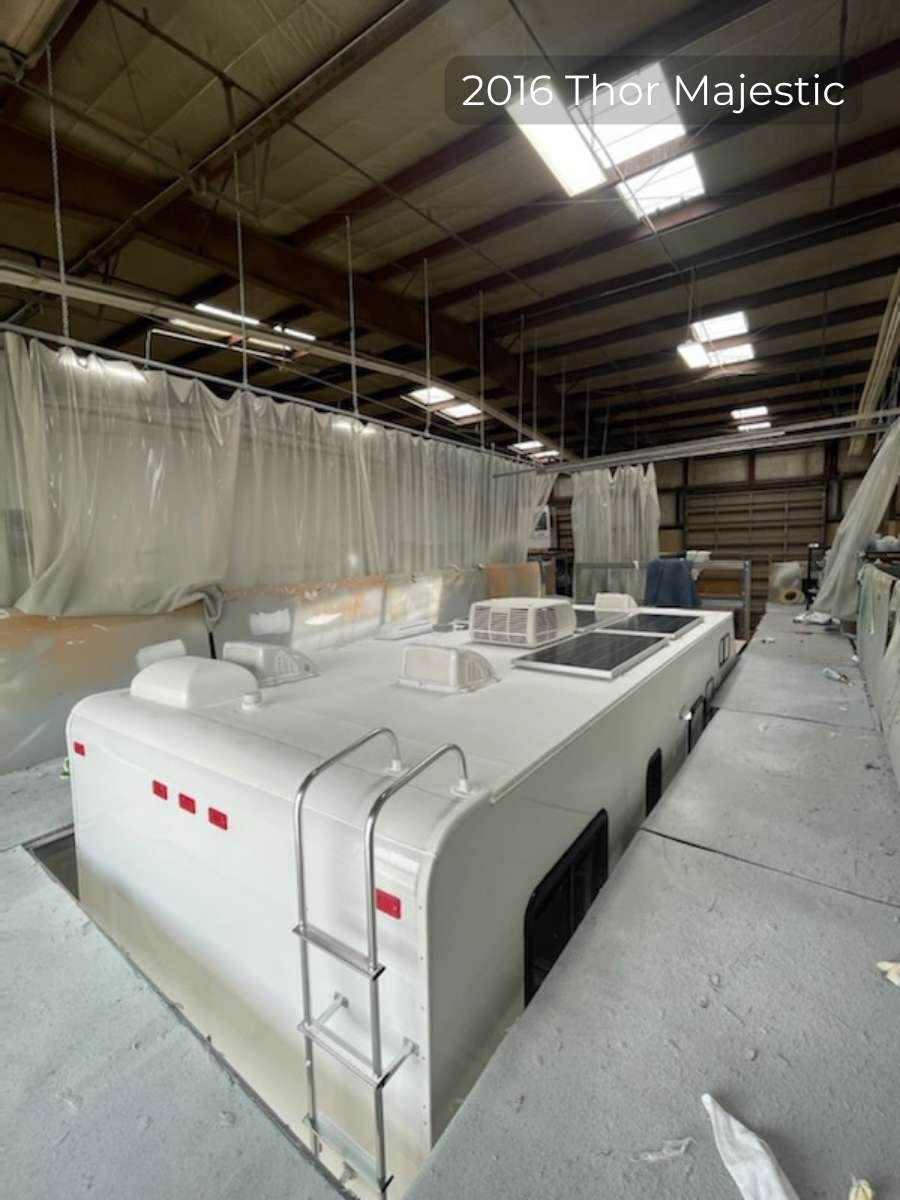 RV in shop bay