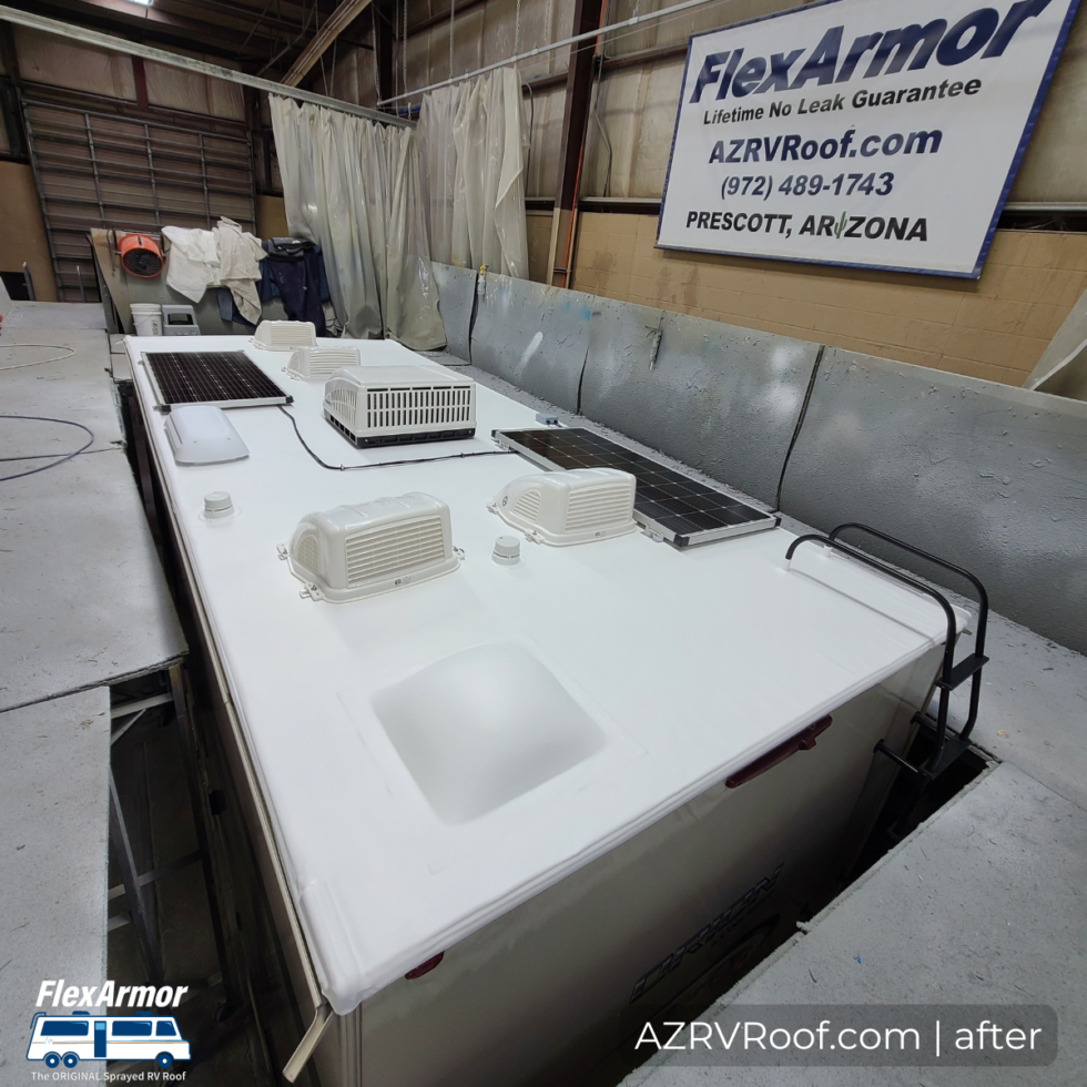 class c rv with new flexarmor roof