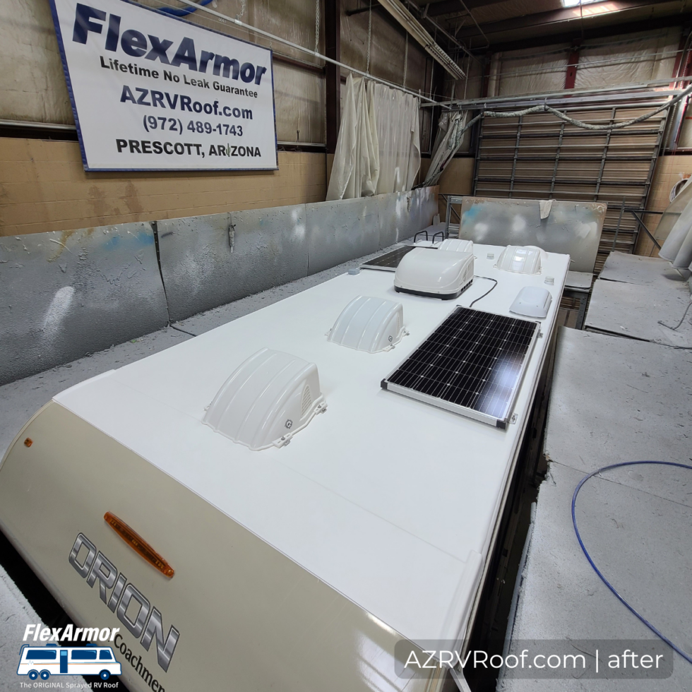 class c rv with new flexarmor roof