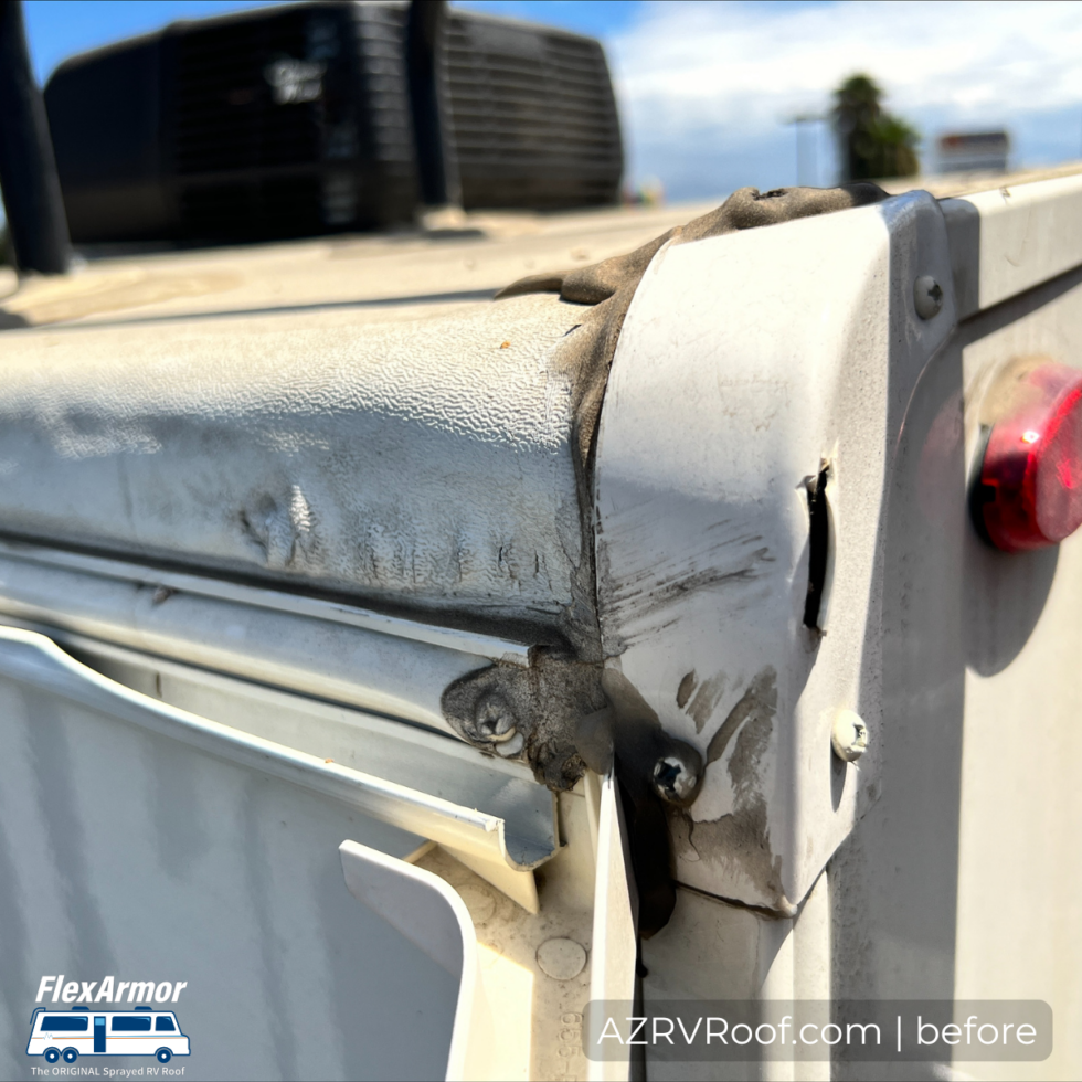 rv in shop for a new roof